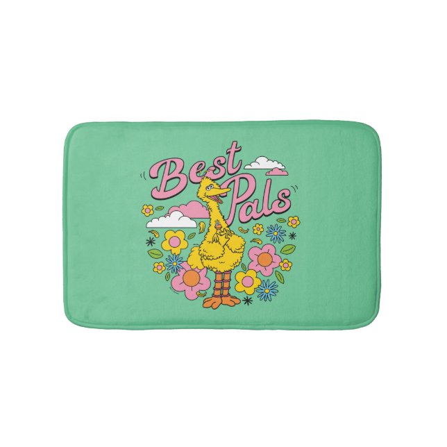 Tapis De Bain Rue Sésame | Meilleurs potes d'oiseaux jaunes (Devant)