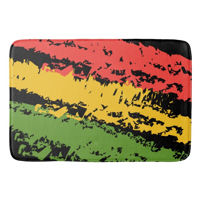 Tapis De Bain Rugged Rasta rayures Design Bain Mat (Devant)