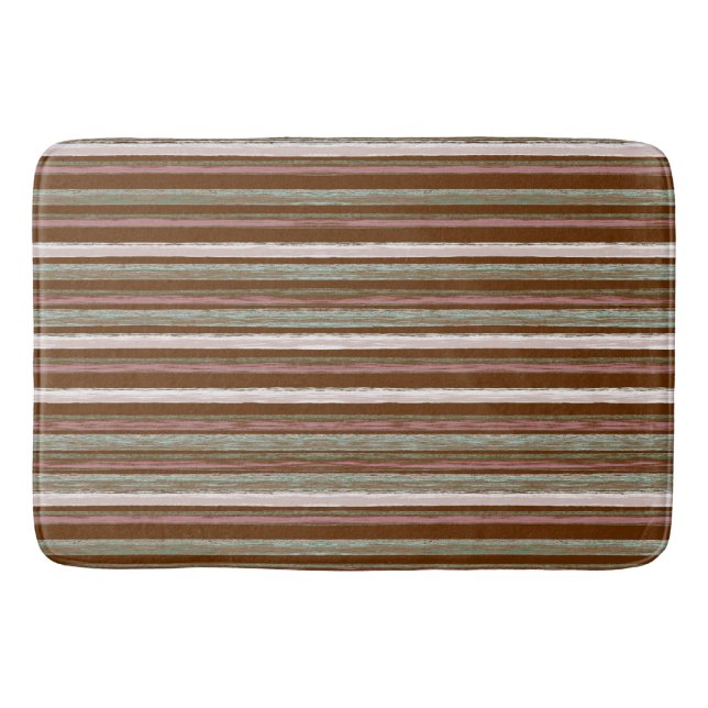 Tapis De Bain Russe Stripes forestières d'automne Art par Heva W (Devant)