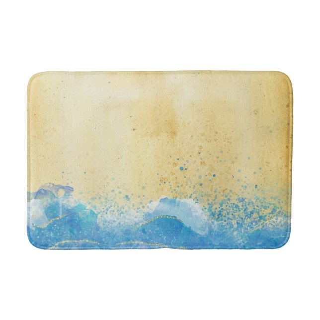 Tapis De Bain Sable d'aquarelle et bain d'eau (Devant)