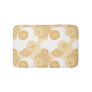 Tapis De Bain Sable Dollar Côtier Imprimer Beige Blanc Motif