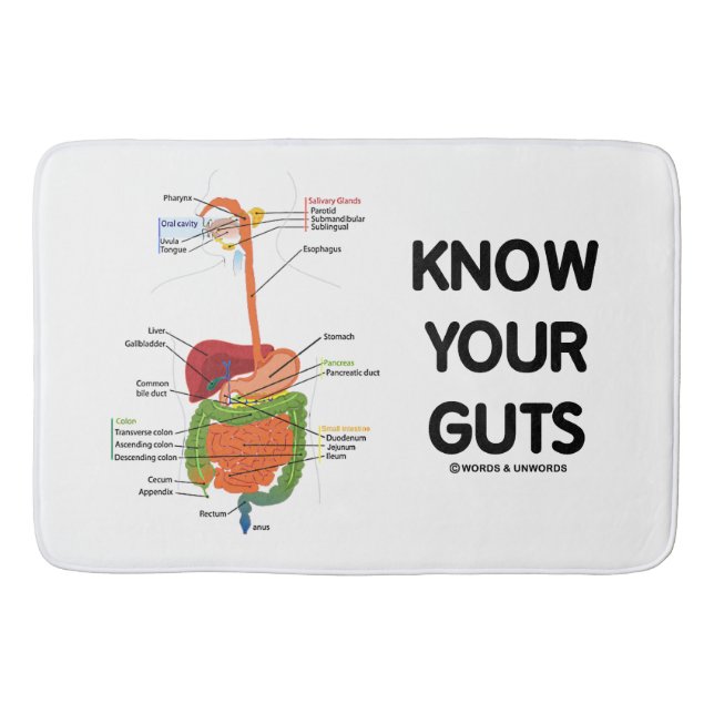 Tapis De Bain Sachez votre humour de geek d'appareil digestif (Devant)