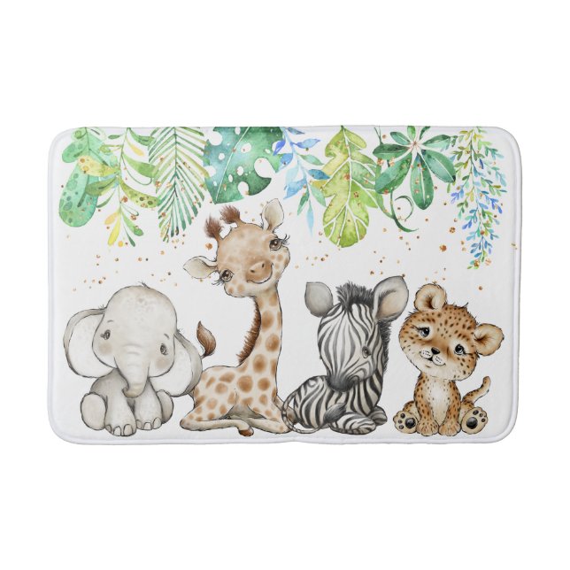 Tapis De Bain Safari Bébé Animaux Enfants (Devant)