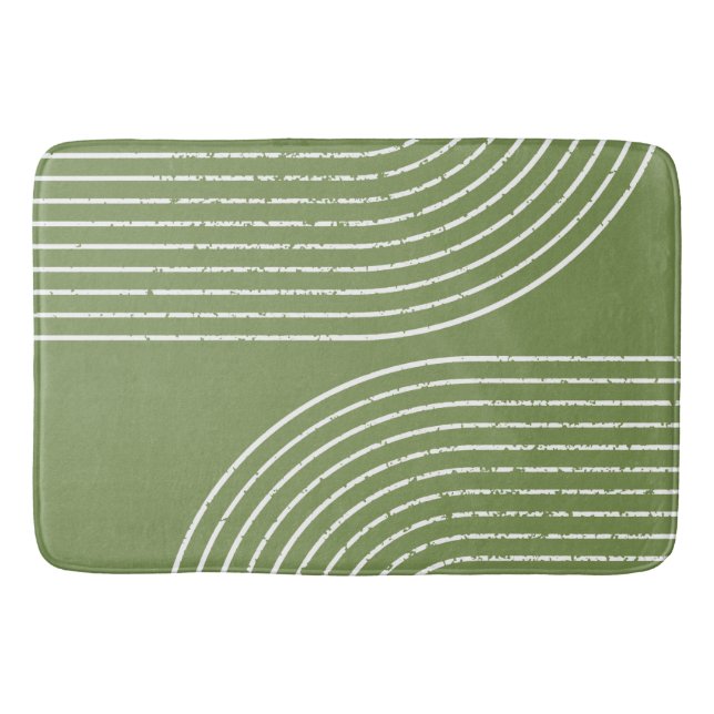 Tapis De Bain Sage Olive Minimaliste Mats de bain (Devant)