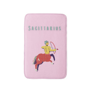 Tapis De Bain Sagittaire rose, zodiaque, signe du zodiaque