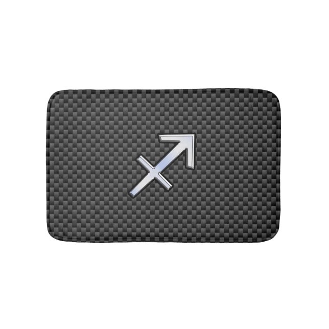 Tapis De Bain Sagittarius Zodiac Sign Carbon Fiber Print (Devant)