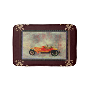 Tapis De Bain Salle de bain rouge vintage