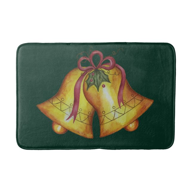 Tapis De Bain Salles de Noël Vertes Salle de bain Salle de bain  (Devant)