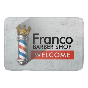 Tapis De Bain Salon de coiffure Barber Hair Shop King Crown Mât