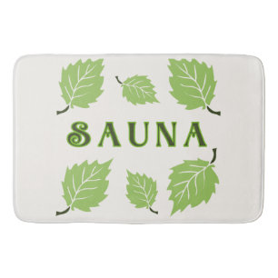 Tapis De Bain Sauna finlandais nordique Birch Mat Feuille