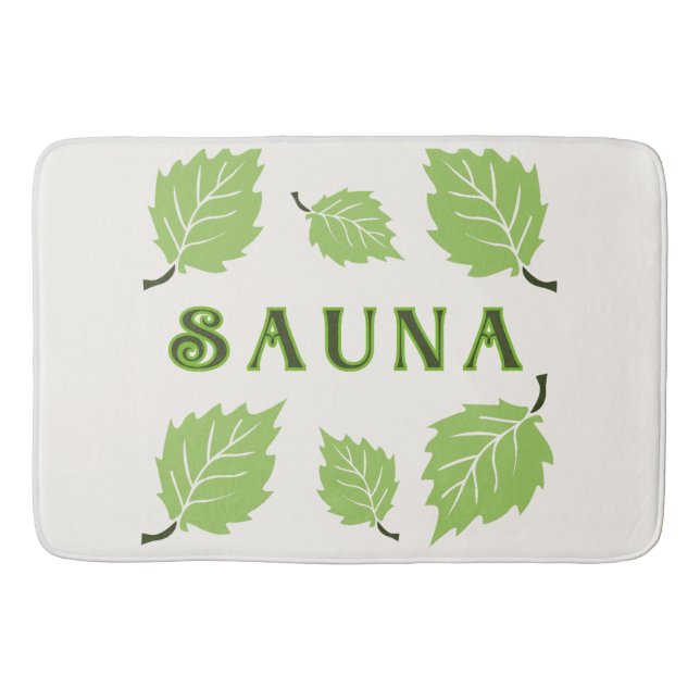Tapis De Bain Sauna finlandais nordique Birch Mat Feuille (Devant)