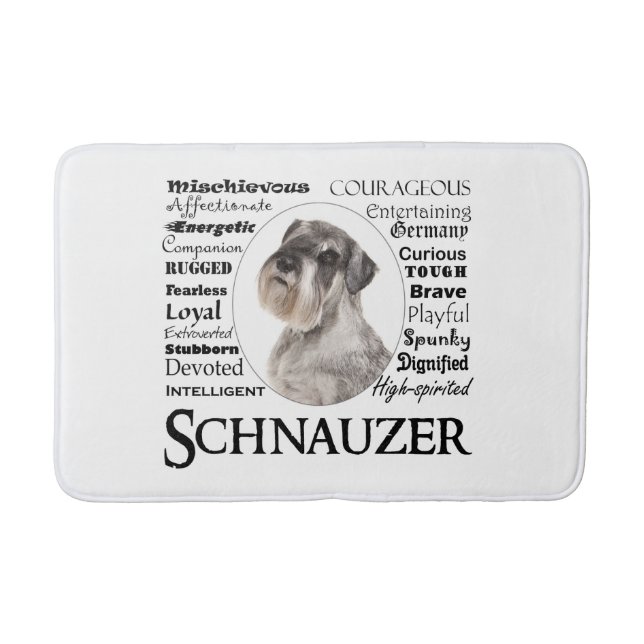 Tapis De Bain Schnauzer Traits Math Mat (Devant)