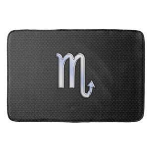 Tapis De Bain Scorpio Zodiac chrome comme sur la peau de serpent