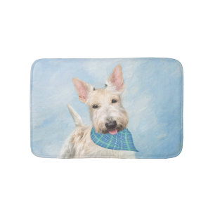 Tapis De Bain Scottish Terrier Wheaten Dog Painting Art original