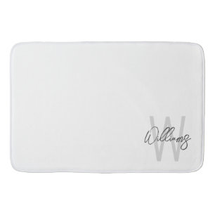 Tapis De Bain Script moderne Monogramme personnalisé et nom