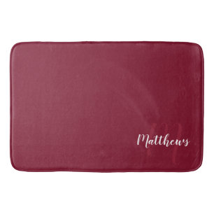 Tapis De Bain Script moderne Monogramme personnalisé et nom de f