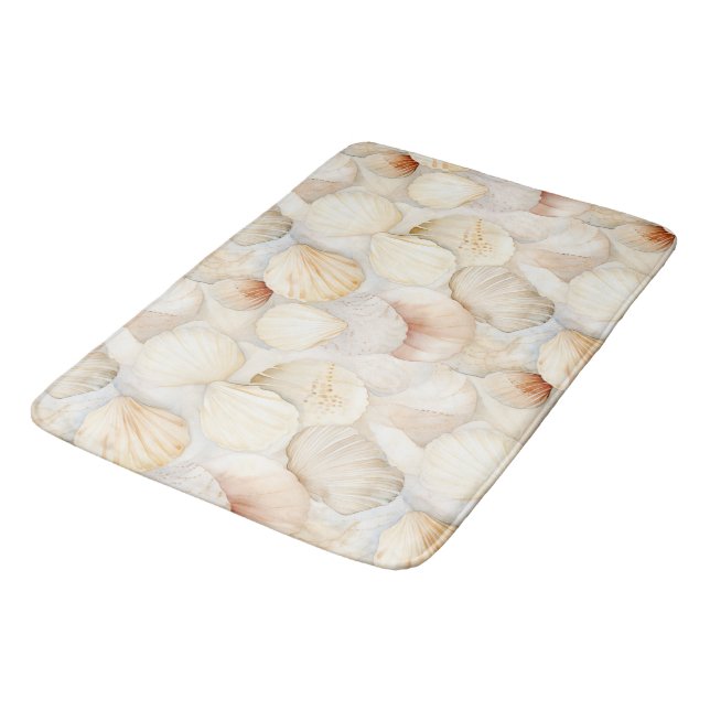 Tapis De Bain Sea Shells Crème Sable Plage d'ivoire (Angle)