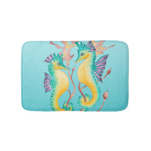 Tapis De Bain Seahors Algae Blue