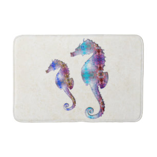 TAPIS DE BAIN SEAHORSE 1 DUO BÉBÉ MOSAÏQUE BLEUE ET ROSE