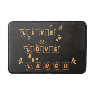 Tapis de bain sec à noter Cute Live Love Laugh