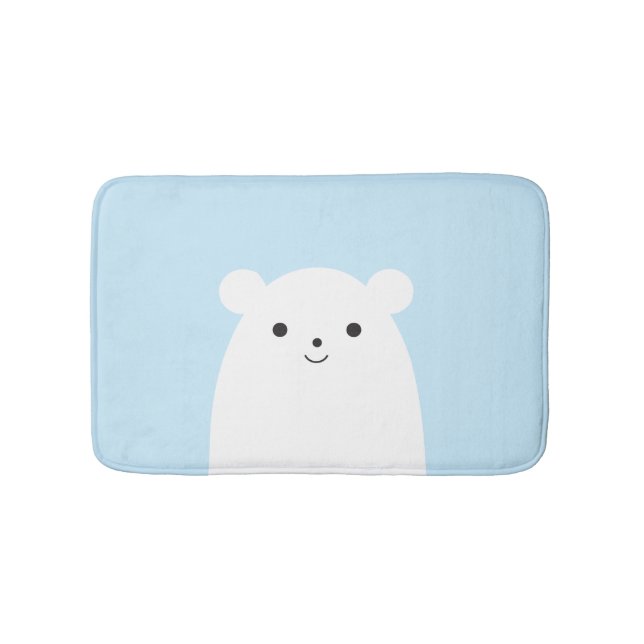 Tapis de bain semi-transparent d'ours blanc (Devant)