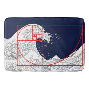 Tapis De Bain Séquence Fibonacci et la Grande Vague