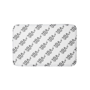 Tapis De Bain Serpent gris et silhouette gris clair