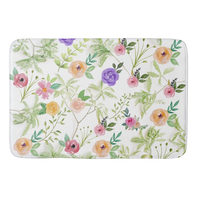 Tapis De Bain Shabby Chic Floral (Devant)