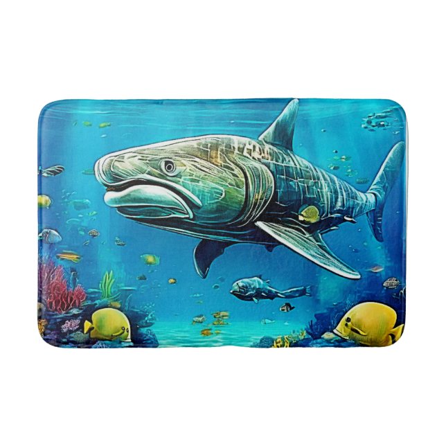 Tapis De Bain Shark Ocean Predator Art (Devant)