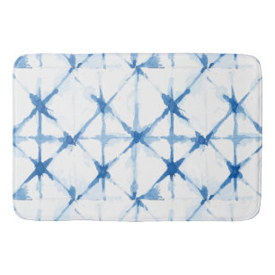 Tapis De Bain Shibori Blue Tie Dye Triangle Bath Mat