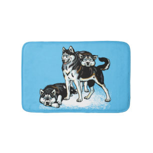 Tapis De Bain sibérien husky