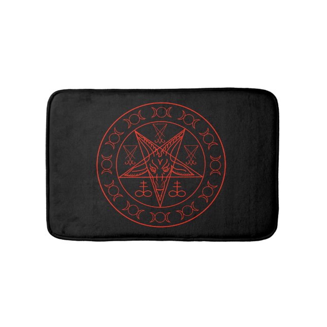 Tapis De Bain Sigil de lune triple de Baphomet et sigil de (Devant)