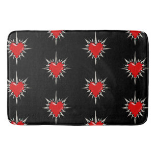 Tapis de bain sigillaire à cœur pointu en chrome r
