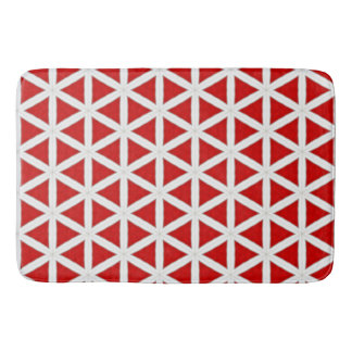 Tapis De Bain Signal Flux – Conception Moderne Rouge et Blanc