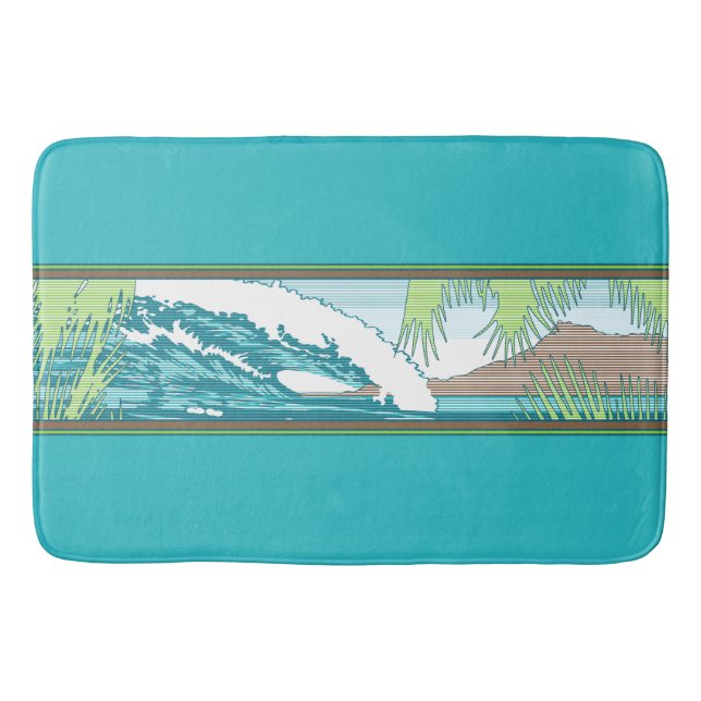Tapis De Bain Signe hawaïen de surf de tête de diamant de Moana (Devant)