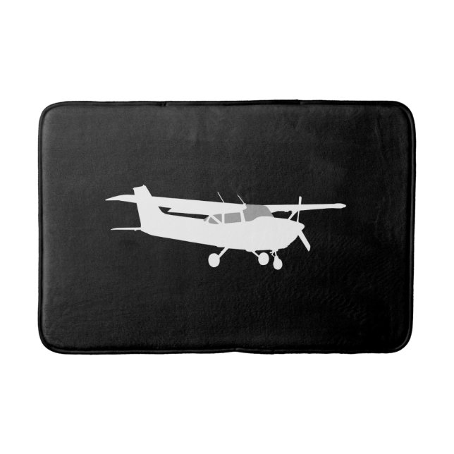 Tapis De Bain Silhouette de Cessna classique de l'aéronef volant (Devant)
