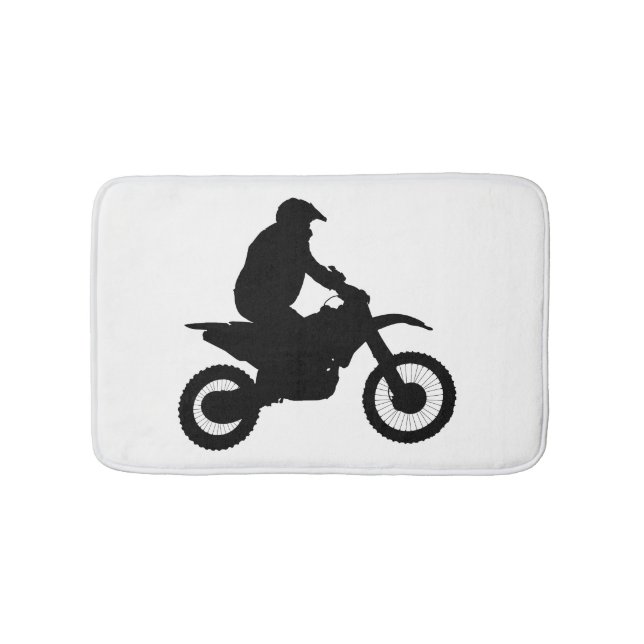 Tapis De Bain Silhouette de motocross (Devant)
