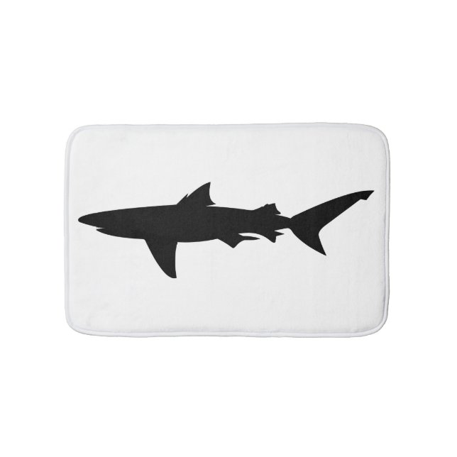 Tapis De Bain Silhouette de requin (Devant)