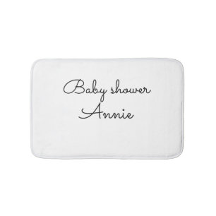Tapis De Bain simple minimal ajoutez votre nom texte baby shower