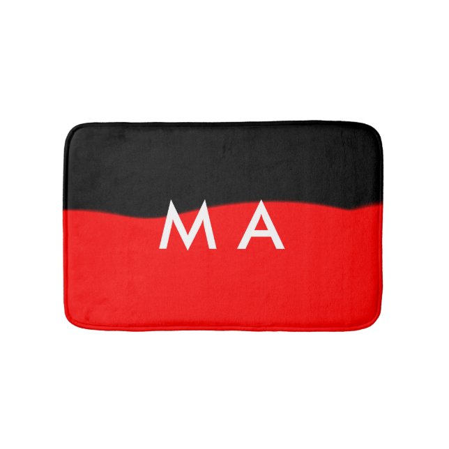 Tapis De Bain Simple monogramme ajouter votre nom lettre man min (Devant)