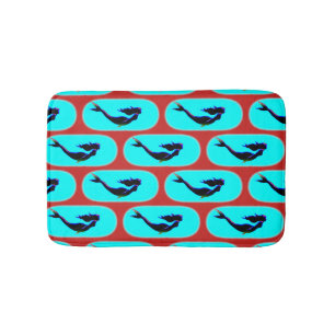 Tapis De Bain sirènes sous-marines nageant le motif