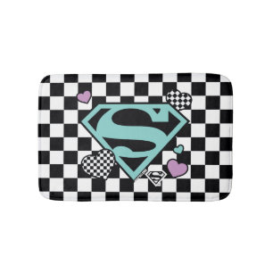 Tapis De Bain Skater Girl Supergirl Coeurs S-Shield