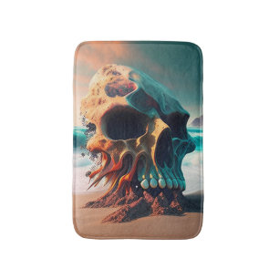 Tapis De Bain Skull on the beach