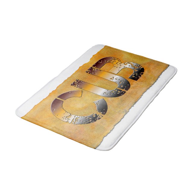 Tapis De Bain SlipperyJoe's petit ours mots or fier gay pride (Angle)