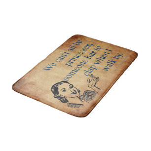 Tapis De Bain SlipperyJoe's Princess clap marchant drôle les ann