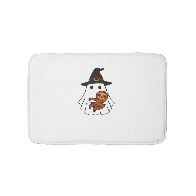 Tapis De Bain Sloth Halloween Ghost Witch Casquettes Amoureux de (Devant)