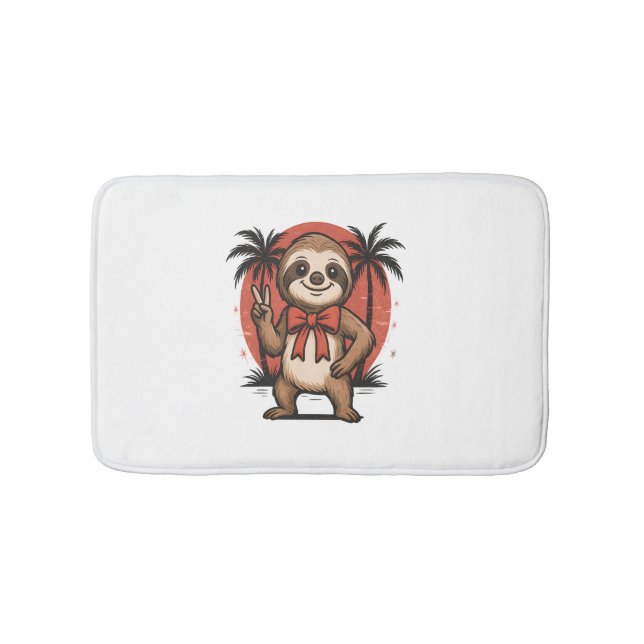 Tapis De Bain Sloth Summer Beach Rocking (Devant)