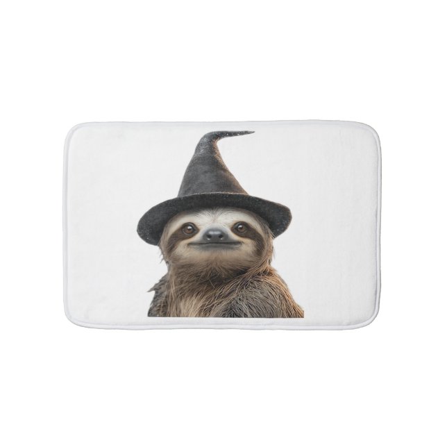 Tapis De Bain Sloth Wearing Halloween Witch Hat Classic T-Shirt (Devant)