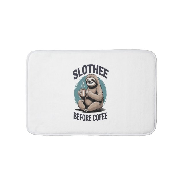 Tapis De Bain Slothee avant le café Sublimation (Devant)