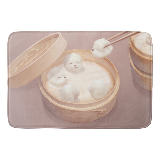 Tapis De Bain Smile Dog - Xiao Long Bao Délice (Devant)